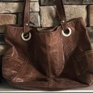 Large Brown Fossil Purse
